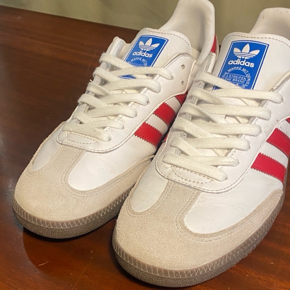 Adidas Samba OG Originals IG1025 White Better Scarlet Red Soccer shoes size 10.5 - Picture 6 of 10